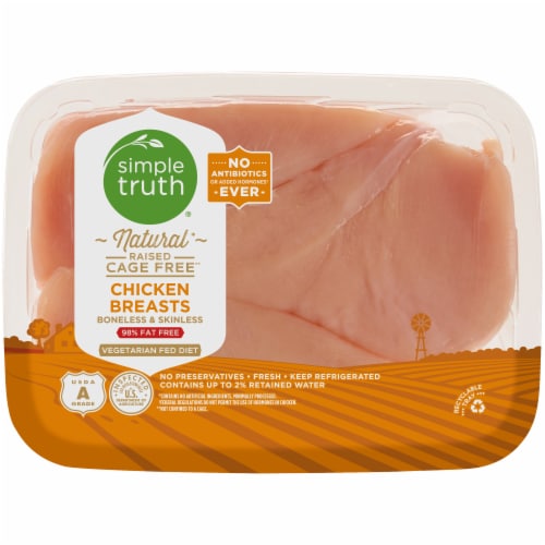 Simple Truth® Naturalˆ Boneless Skinless Fresh Chicken Breast Perspective: front