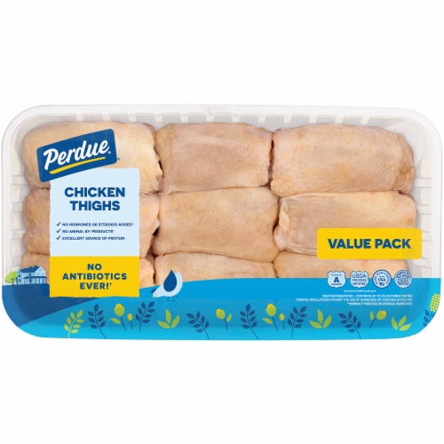 PERDUE® No Antibiotics Ever Fresh Chicken Thighs Value, Traypack Perspective: front
