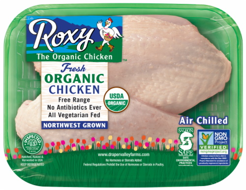ROXY Organic Bone-In Fresh Chicken Breast Perspective: front