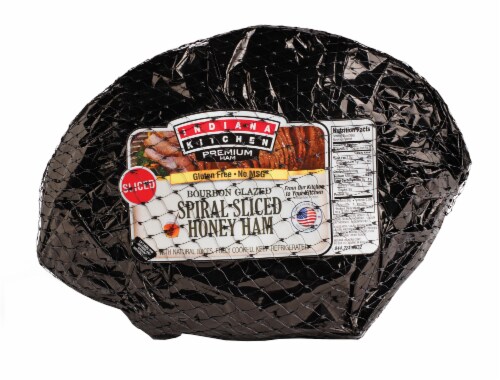 Indiana Kitchen Bourbon Glazed Spiral Sliced Honey Ham Perspective: front