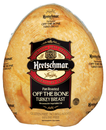 Kretschmar Oven Roasted Off the Bone Turkey Breast Fresh Sliced Deli Meat Perspective: front