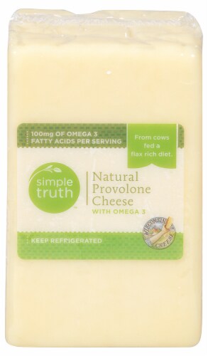 Simple Truth™ Natural Provolone Cheese Fresh Sliced Deli Cheese Perspective: front