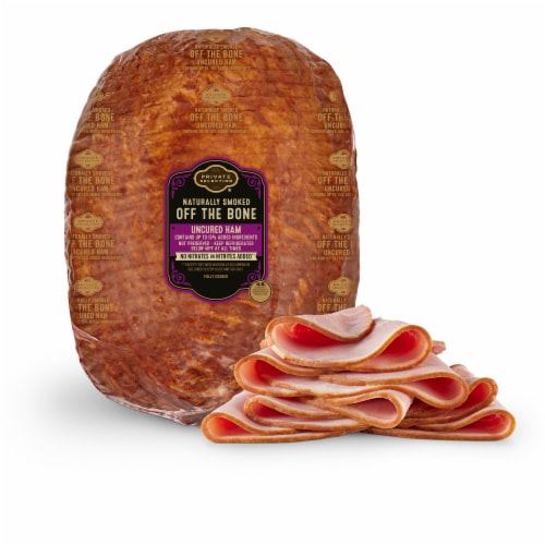 Private Selection® Grab & Go Naturally Smoked Off the Bone Uncured Ham Fresh Sliced Deli Meat Perspective: front