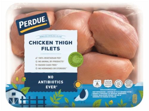 Perdue All Natural Bone-In Fresh Chicken Thighs Perspective: front