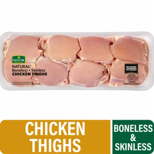 Heritage Farm® Boneless Skinless Chicken Thighs Perspective: front