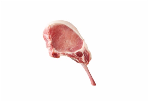 Frenched Bone-In Pork Loin Tomahawk Chop Perspective: front