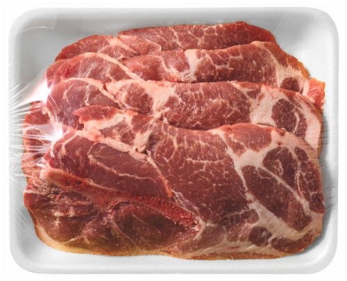 Bone-In Pork Shoulder Steak (4 per pack) Perspective: front
