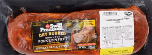 Swiff Premium Dry Rubbed Boneless Pork Loin Filet Perspective: front