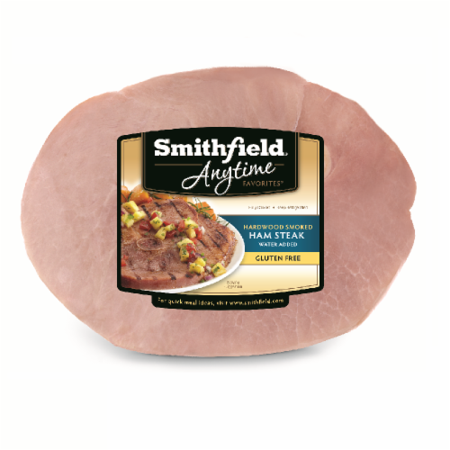 Smithfield Anytime Favorites Hardwood Smoked Ham Steak Perspective: front