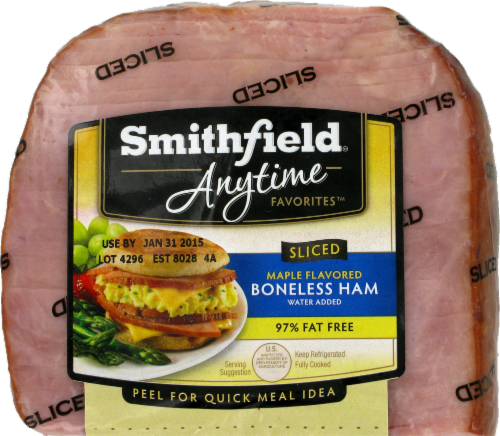 Smithfield Sliced Maple Flavored Boneless Ham (Limit 2 at Sale Retail) Perspective: front
