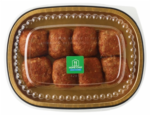 Home Chef Barbeque Beef & Pork Meatballs with Bacon Perspective: front