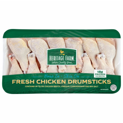Heritage Farm Bone-In Fresh Chicken Drumsticks Perspective: front
