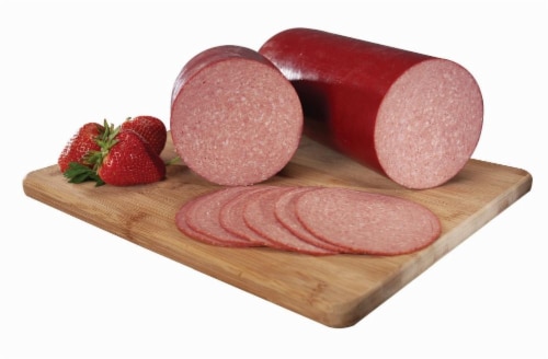 Summer Sausage Fresh Sliced Deli Meat Perspective: front