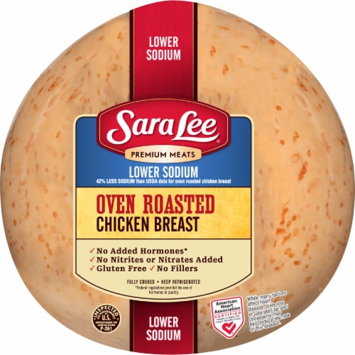 Sara Lee® Lower Sodium Oven Roasted Chicken Breast Deli Sliced Lunch Meat Perspective: front