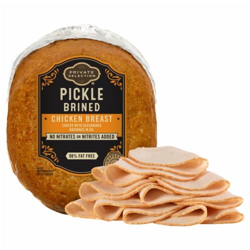 Private Selection® Pickle Brined Chicken Breast Fresh Sliced Deli Meat Perspective: front