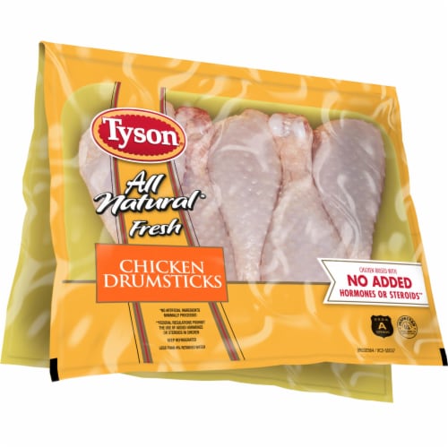 Tyson All Natural Fresh Chicken Drumsticks Perspective: front