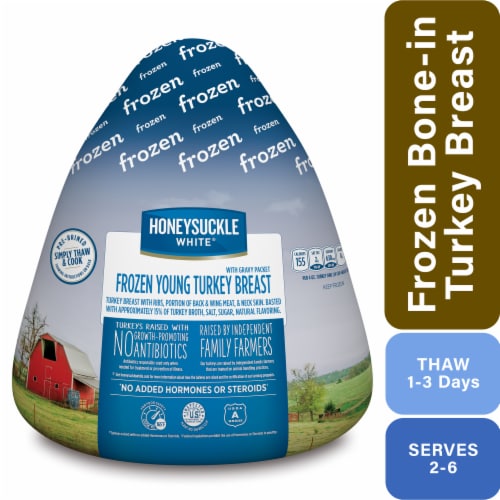 Honeysuckle White® Frozen Bone-In Turkey Breast with Gravy Perspective: front