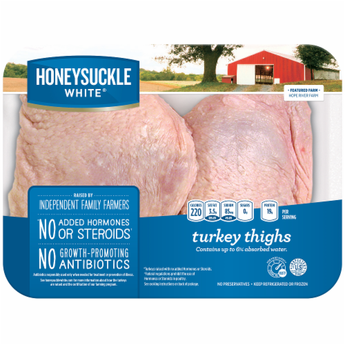 Honeysuckle Fresh Bone-In Turkey Thighs Perspective: front