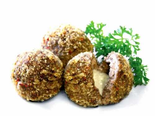 Mozzarella Stuffed Turkey Meatballs Perspective: front