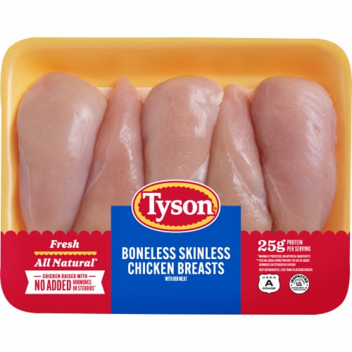 Tyson® All Natural Fresh Boneless Skinless Chicken Breasts Perspective: front