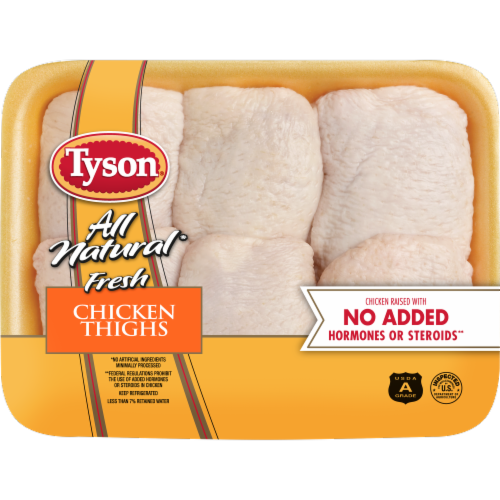 Tyson All Natural Bone-In Fresh Chicken Thighs Perspective: front