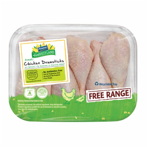 PERDUE® HARVESTLAND® Free Range Chicken Drumsticks Perspective: front