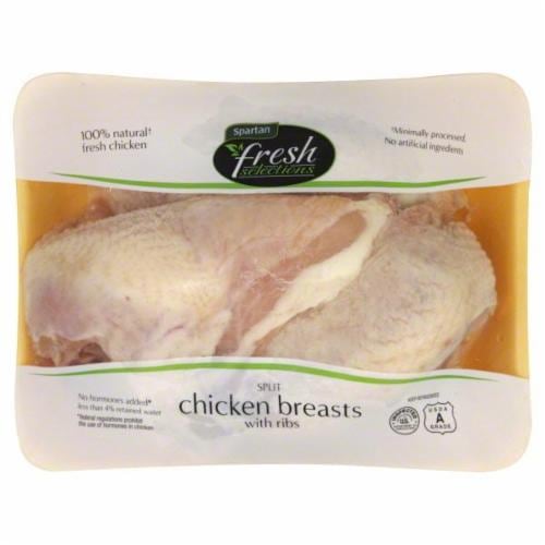 Tyson Bone-In Fresh Chicken Breast Perspective: front