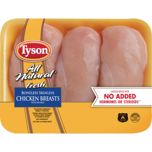 Tyson All Natural Fresh Boneless Skinless Chicken Breasts 1 88 LB 