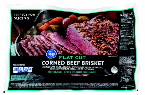 Kroger® Flat Cut Corned Beef Brisket Perspective: front