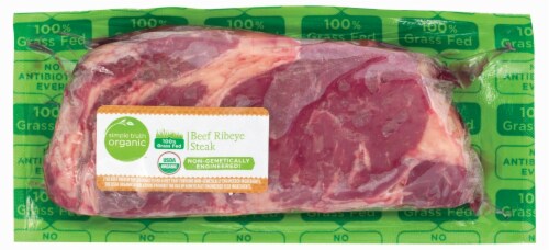 Simple Truth Organic™ Grass Fed Beef Ribeye Steak Perspective: front