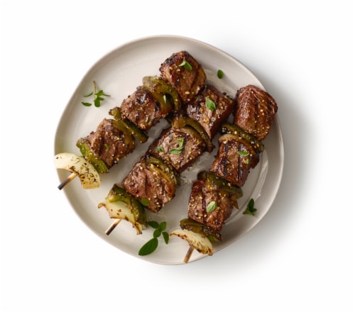 Black Pepper Beef Kabobs Perspective: front
