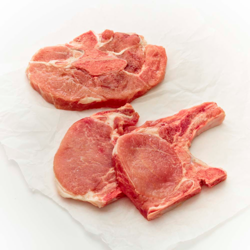 Pork Mixed Bone In Chops Value Pack (About 6 Chops per Pack) Perspective: front