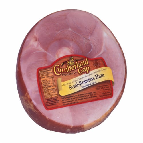 Cumberland Gap Naturally Hickory Smoked Semi-Boneless Ham (Limit 1 at Sale Retail) Perspective: front