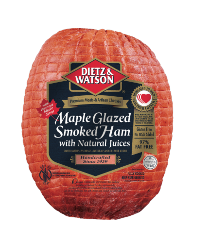 Dietz & Watson Sliced Maple Glazed Smoked Ham Fresh Sliced Deli Meat, 1