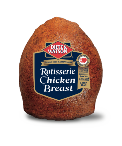 Dietz & Watson Sliced Rotisserie Chicken Breast Fresh Sliced Deli Meat Perspective: front