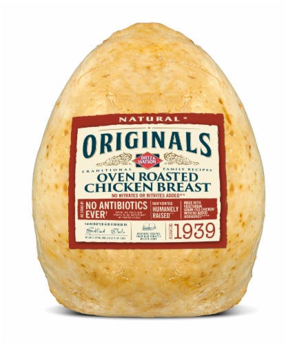 Dietz & Watson Originals Sliced Oven Roasted Chicken Breast Fresh Sliced Deli Meat Perspective: front