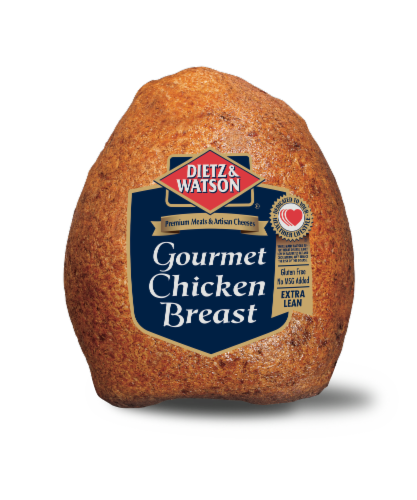 Dietz & Watson Sliced Gourmet Chicken Breast Fresh Sliced Deli Meat Perspective: front