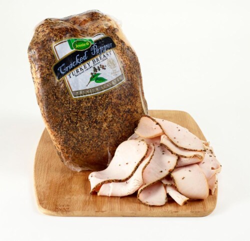 Jennie-O Hickory Smoked Cracked Pepper Turkey Breast Fresh Sliced Deli Meat Perspective: front