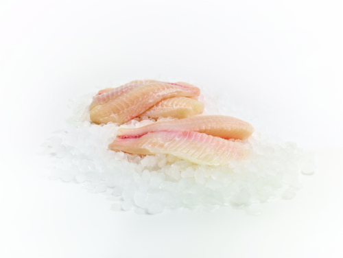 Farm Raised Frozen Tilapia Fillets Perspective: front