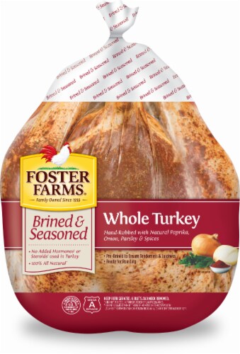 Foster Farms Brined & Seasoned Whole Turkey Perspective: front