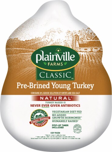 Plainville Farms Natural Pre-Brined Young Turkey Perspective: front