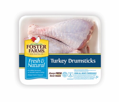 Foster Farms Fresh & Natural Turkey Drumsticks Perspective: front