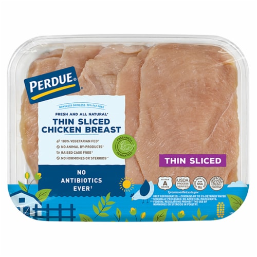 Perdue Boneless Thin-Sliced Fresh Chicken Breast Perspective: front