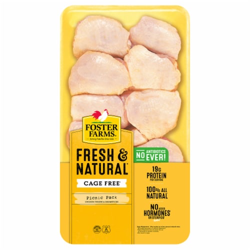 Foster Farms Fresh & Natural Chicken Thighs & Drumsticks Picnic Pack Perspective: front