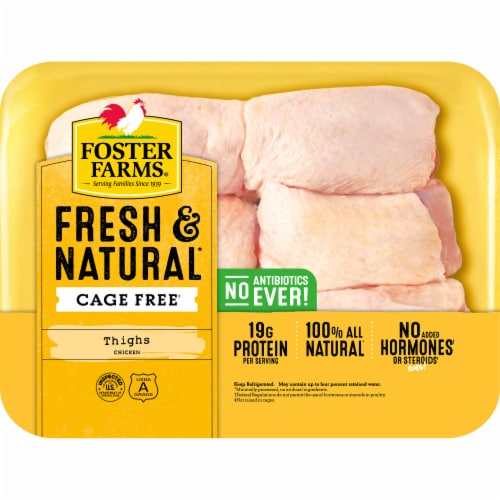 Foster Farms Fresh & Natural Cage Free Chicken Thighs Perspective: front