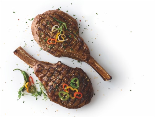 Black Angus Beef Tomahawk Steak Perspective: front