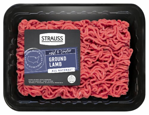Strauss® Mild & Tender Ground Lamb Perspective: front