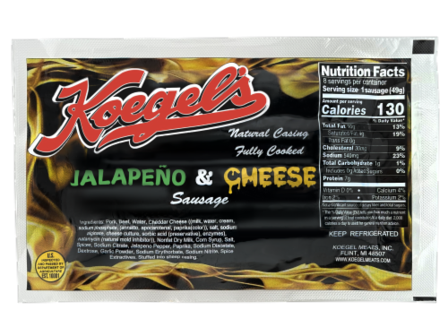 Koegel's Jalapeno & Cheese Sausages Perspective: front