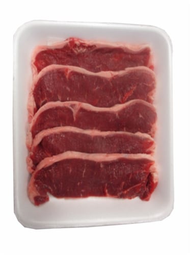 Bnls Beef Top Loin Strip Steak Thin Cut Perspective: front