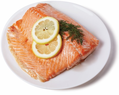 Seasoned Center Cut Salmon Perspective: front